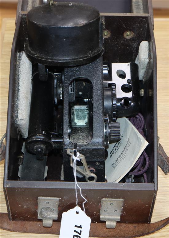 An early 20th century bubble sextant, in bakelite case